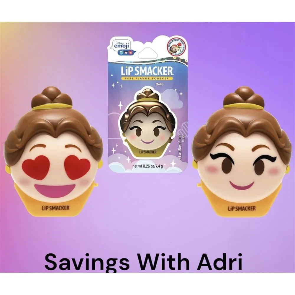 Lip Smacker Disney Beauty And The Beast Belle Emoji Flavored Lip Balm 0.26 oz